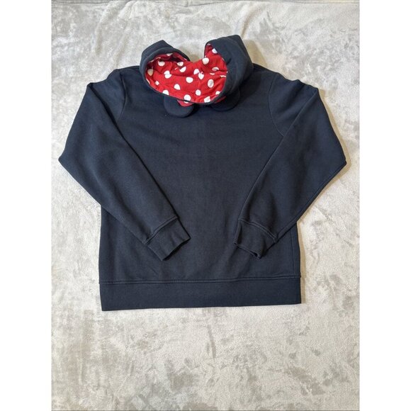 Women’s Disney Parks Minnie mouse Full Zip hoodie black red white Drawstring XL - Picture 10 of 13